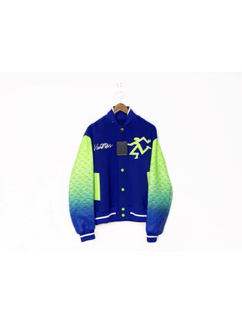 Louis Vuitton Mix gradient leather bomber varsity jacket