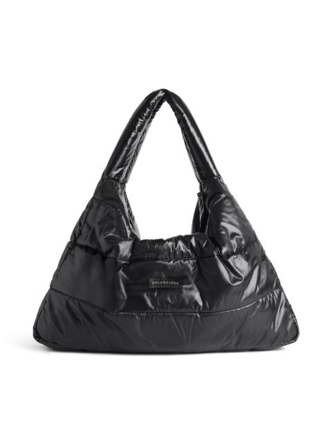 BALENCIAGA Men's Puffer Hobo Bag Medium in Black