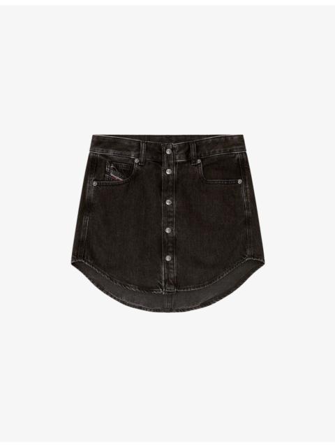 Diesel De-Ard Button-Front Denim Mini Skirt