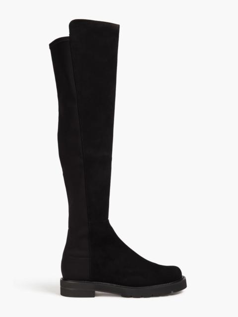 Stuart Weitzman Microstretch and suede over-the-knee boots