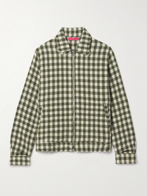 The Elder Statesman Decon Gingham Cashmere Jacket