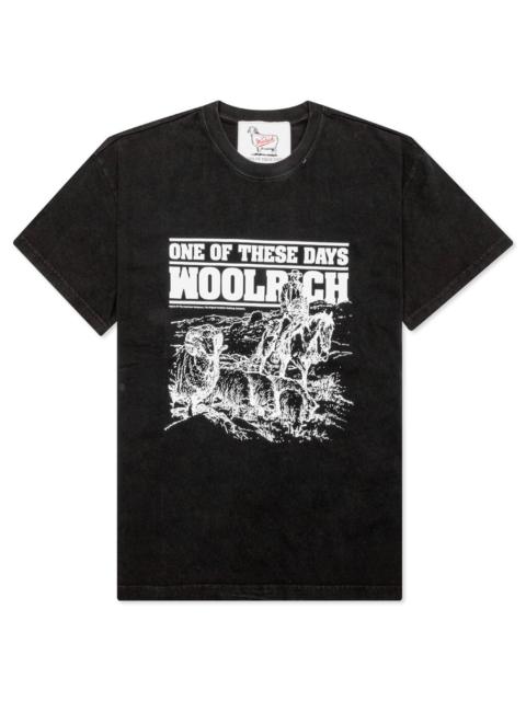 One Of These Days ONE OF THESE DAYS X WOOLRICH T-SHIRT - BLACK