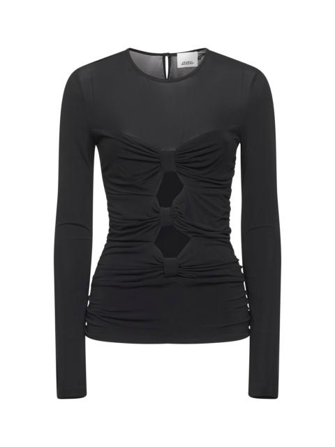 Isabel Marant Isabel Marant Women Black Gathered Jersey Gladice Top