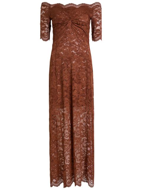 rabanne Rabanne Floral Stretch-guipure Lace Midi Dress