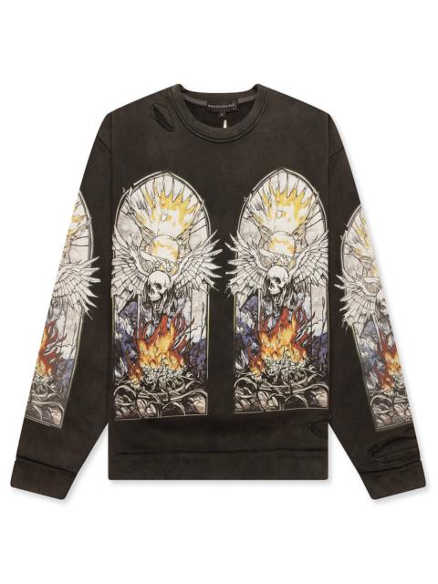 WHO DECIDES WAR SKULL PULLOVER - COAL