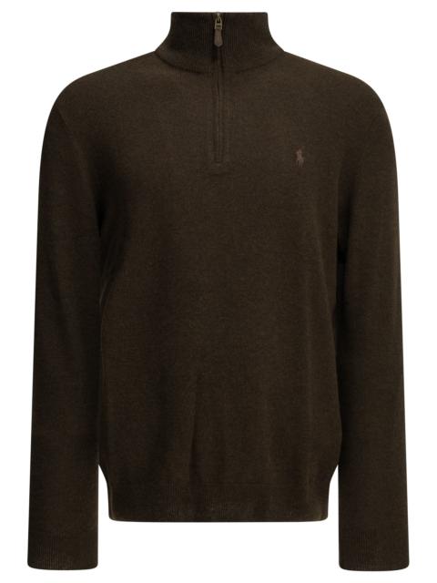 Polo Ralph Lauren Polo Ralph Lauren Half-Zip Wool Sweater Brown Men