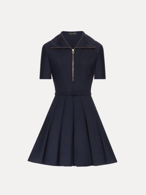 Oscar de la Renta ZIPPER COLLAR MINI DRESS