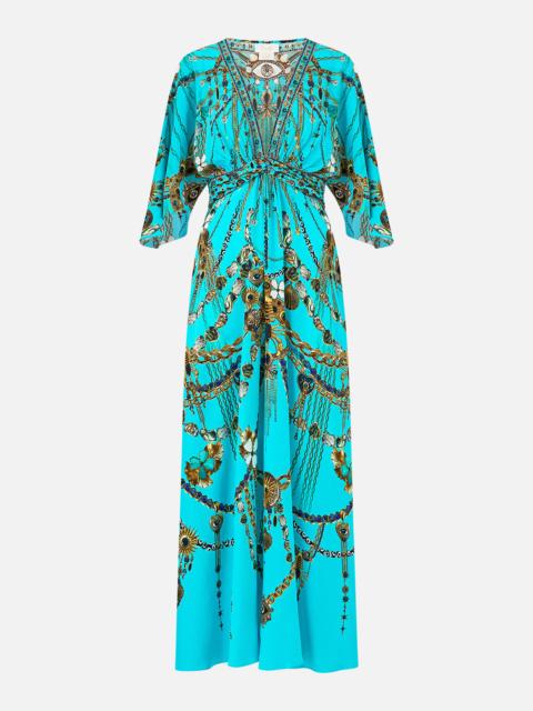 CAMILLA TWIST FRONT WAISTED DRESS