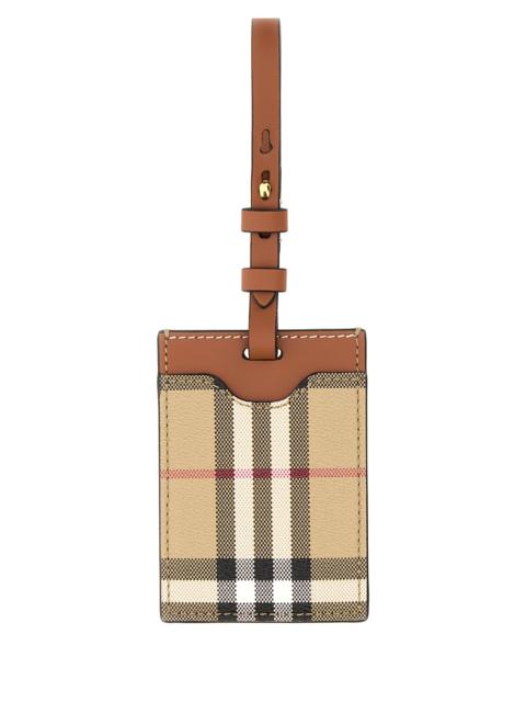 Burberry Printed canvas porte adresse plate