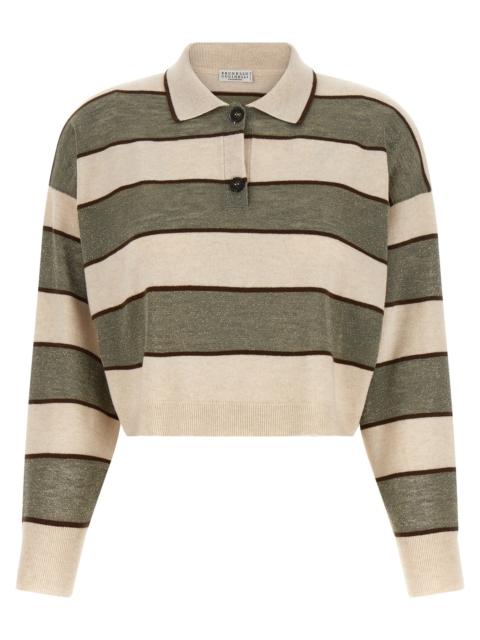Brunello Cucinelli Brunello Cucinelli Women 'Sparkling Stripes' Polo Shirt