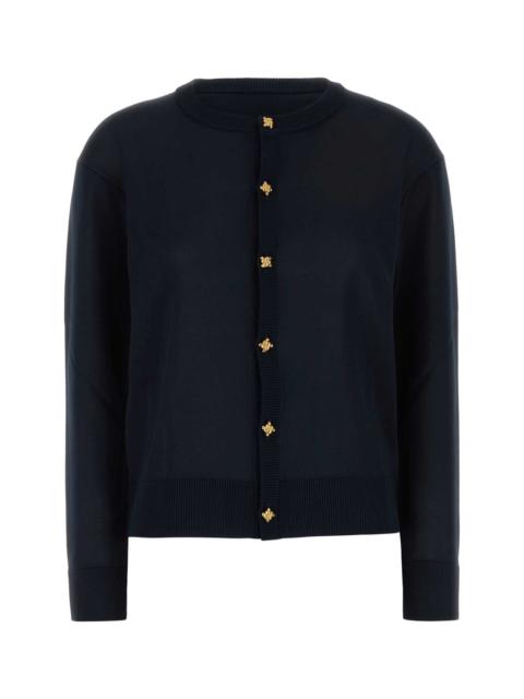Bottega Veneta Bottega Veneta Women Cardigan Bordo Bianco E Bottoni Metallo Oro