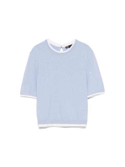 rhinestone-embellished T-shirt