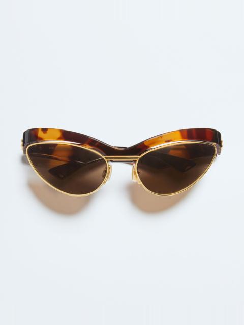 Bottega Veneta Duo Angle Cat Eye Sunglasses