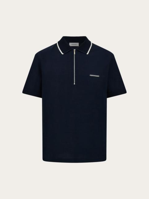 Supreme Supreme Cursive Polo Navy Stripe | REVERSIBLE