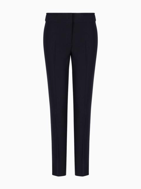 EMPORIO ARMANI Technical cady flared 7/8 trousers
