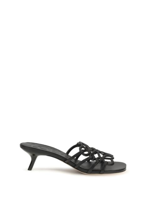 Loewe Loewe Anagram Petal Leather Slide Sandals