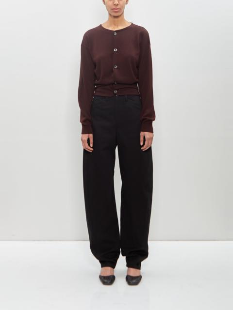 Lemaire Cotton Five Pocket Twisted Pants — Black