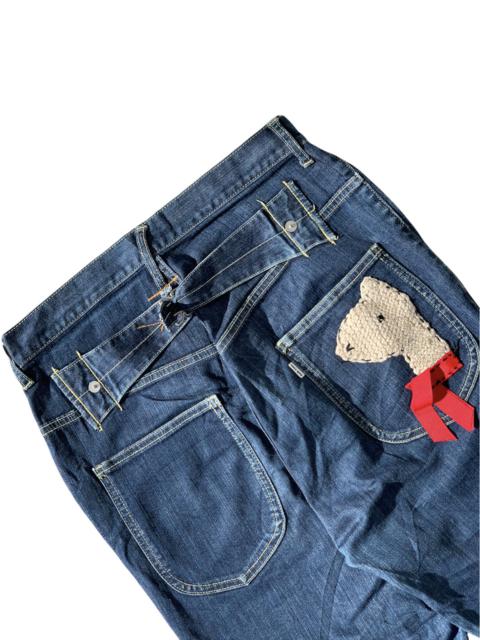 Other Designers Issey Miyake - Grailed🔥 Ne-Net Rare Baggy Embroidered Bear Denim Pants