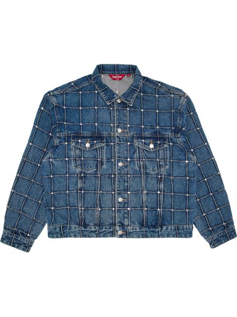 Supreme Supreme Studded Seam Denim Trucker Jacket 'Blue'