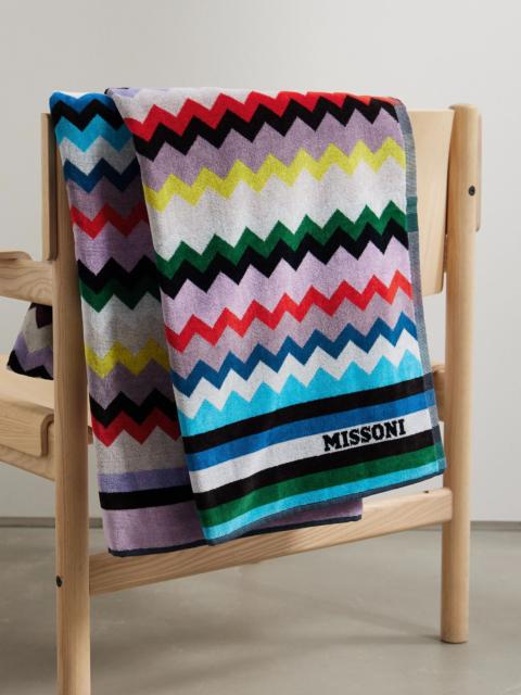 Missoni Carlie striped cotton-terry beach towel Multi