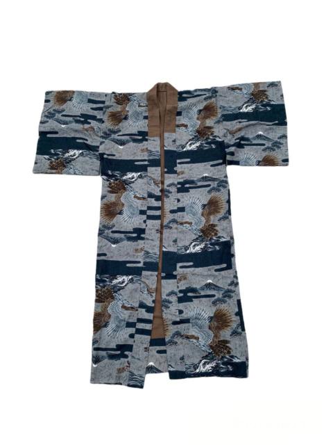 Other Designers Other - Vintage Long Kimono Full Print Japanese Traditional Style