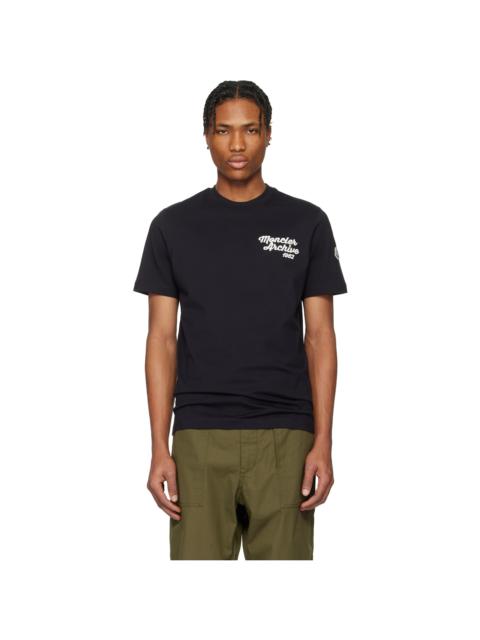Moncler Navy Embroidered Logo Cotton T-shirt