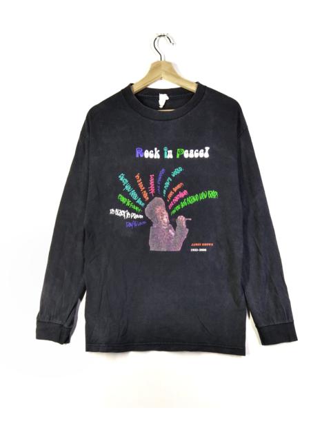 Other Designers Band Tees × Vintage - Rare James Brown Rock In Peace Band Tee