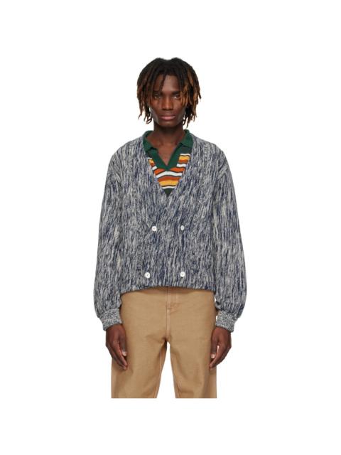 BODE Navy Double-Breasted Cardigan
