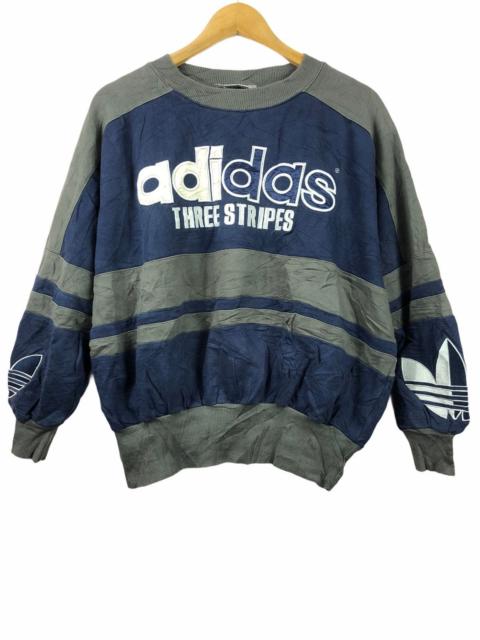 adidas VINTAGE THREE STRIPES BIG LOGO PATCH HIP HOP SWEATHIRTS