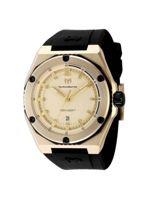 Other Designers TechnoMarine Coral Quartz Gold Dial Men's Watch TM-416069