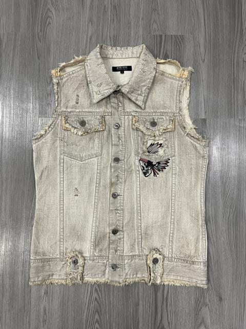 Other Designers If Six Was Nine - In the Attic APACHE distressed sleeveless denim jacket