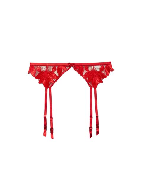 Fleur du Mal Lily Embroidery Garter Belt