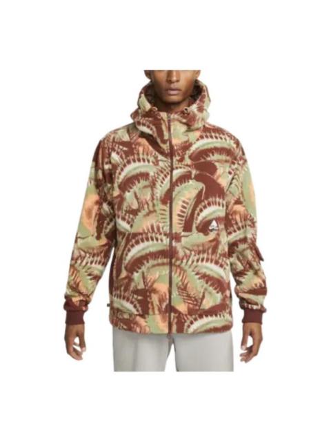 Nike Nike printed hooded zipped jacket 'Brown' DQ6116-217