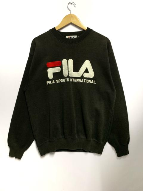Other Designers Vintage - Vintage Fila International Sweatshirt Brown Large