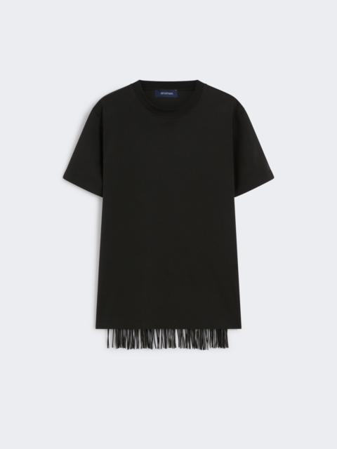 Sportmax TEATINO T-shirt with fringes