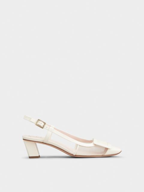 Belle Vivier Slingback Pumps in mesh fabric