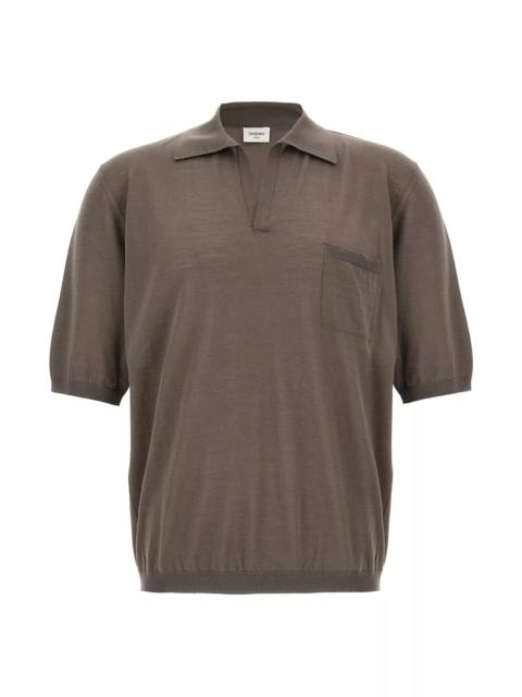 Saint Laurent Men Wool Polo Shirt