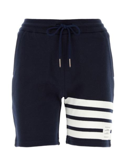 Thom Browne Woman Navy Blue Cotton Shorts
