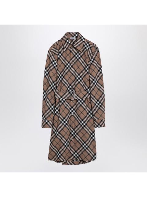 Burberry Burberry Check Wool Blend Chemise Dress Women
