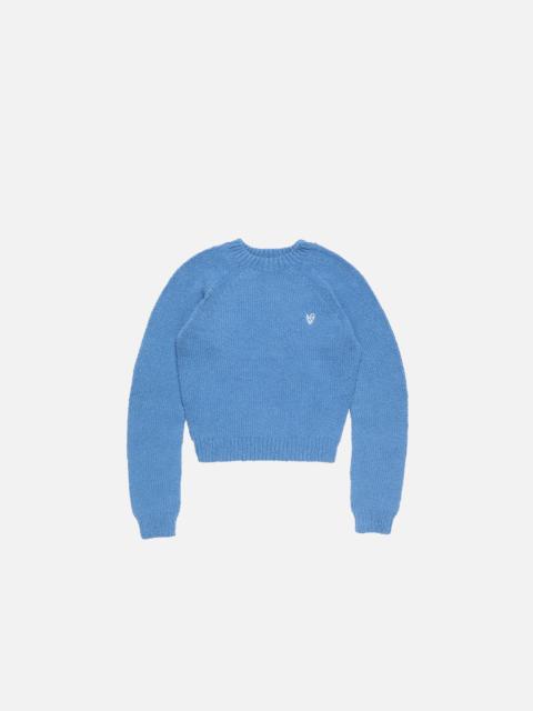 Acne Studios Cropped crewneck sweater - Ocean blue