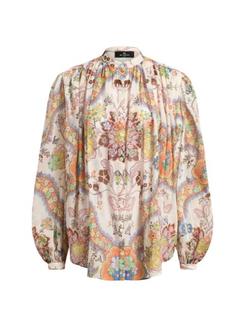 Etro cotton pleated shirt