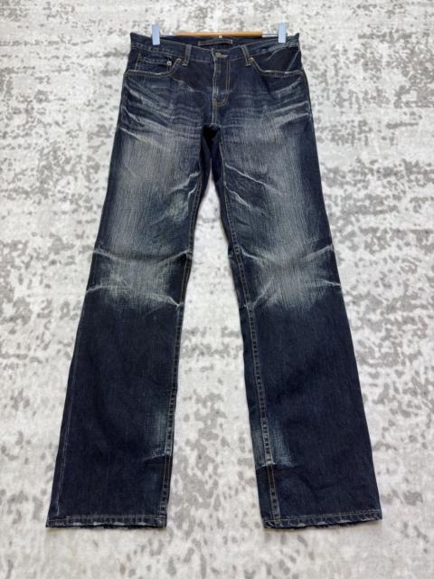 PPFM PPFM Avant-Garde Whiskered Acid Wash Distressed Indigo Denim