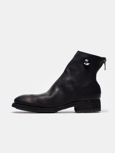 Guidi Undercover 996V_EYE Calf Leather Back Zip Boot in Black