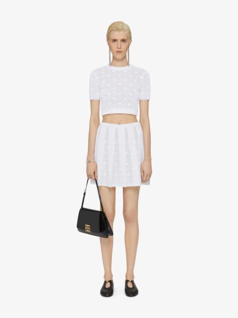 Givenchy PLEATED SKIRT IN MONOGRAM 72 JACQUARD