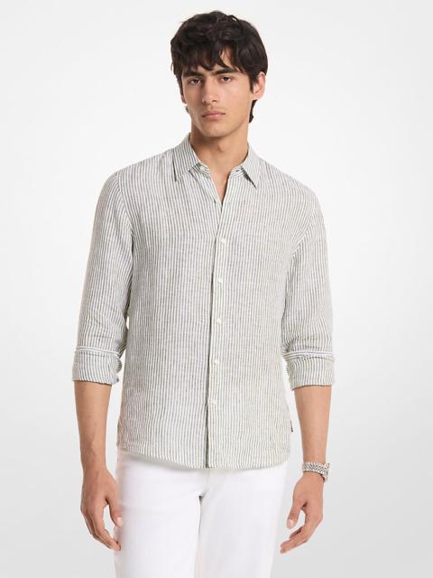 MICHAEL KORS Striped Linen Shirt