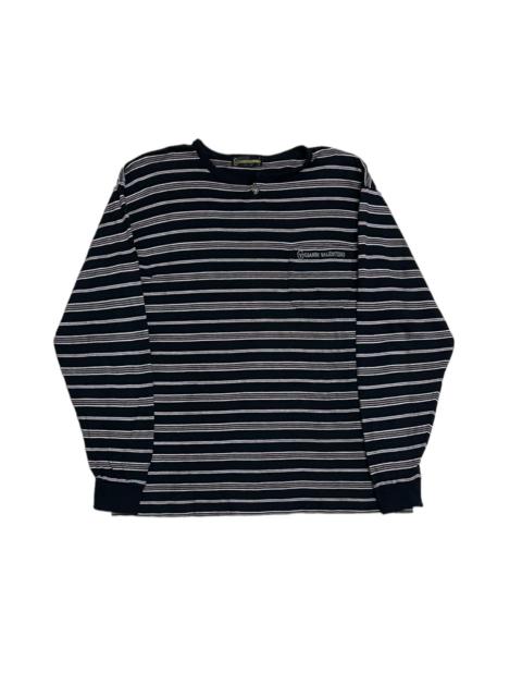 Other Designers Vintage - Vintage Designer Gianni Valentino Longsleeve Black Stripes