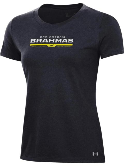 Under Armour Under Armour Women's UFL San Antonio Brahmas Wordmark Logo Black T-Shirt