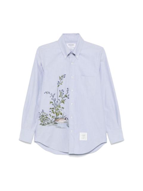 Thom Browne embroidered-motif shirt