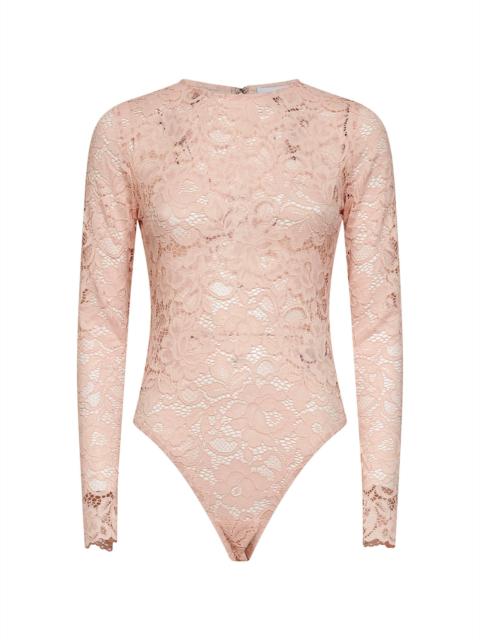self-portrait Self Portrait Women Beige Floral Lace Bodysuit