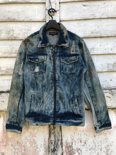 Other Designers Japanese Brand - Berning Sho Distressed Stone Wash Denim Jacket